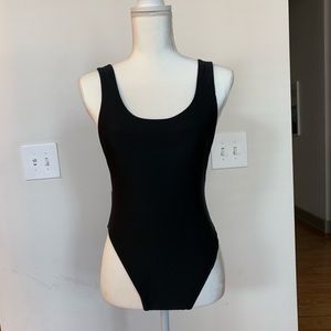 NWT Aerie black low-back one piece